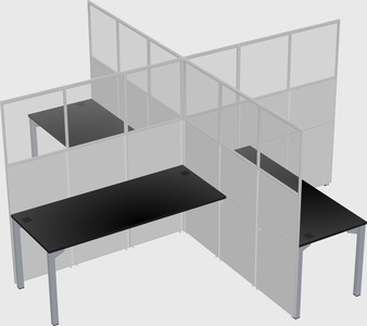 Quad office cubicles