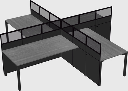 Quad office cubicles