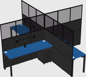 Quad office cubicles