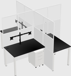 Quad office cubicles