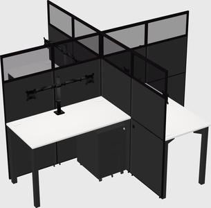 Quad office cubicles