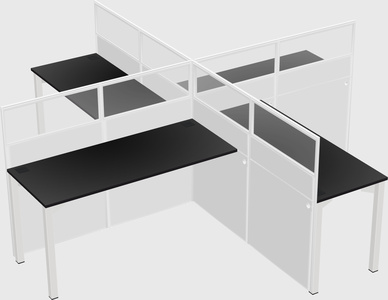 Quad office cubicles