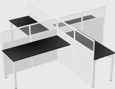 Quad office cubicles