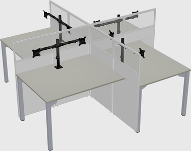 Quad office cubicles