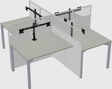 Quad office cubicles