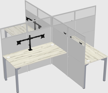 Quad office cubicles