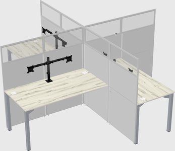 Quad office cubicles