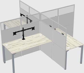 Quad office cubicles