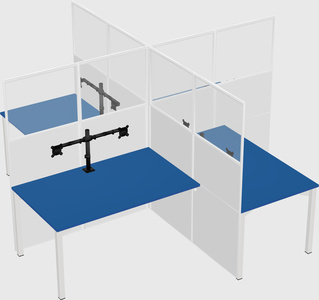 Quad office cubicles
