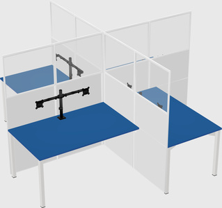 Quad office cubicles