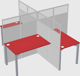 Quad office cubicles