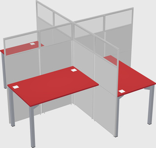 Quad office cubicles
