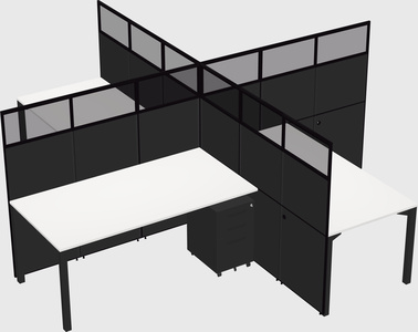 Quad office cubicles