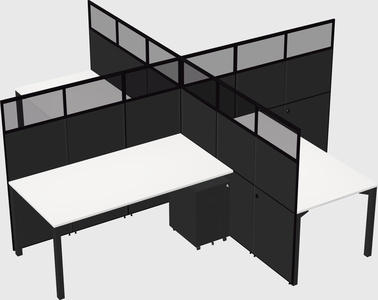 Quad office cubicles