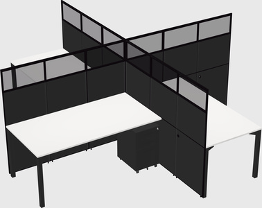 Quad office cubicles