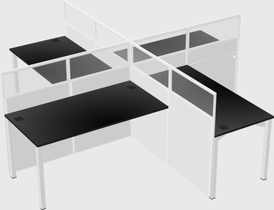 Quad office cubicles