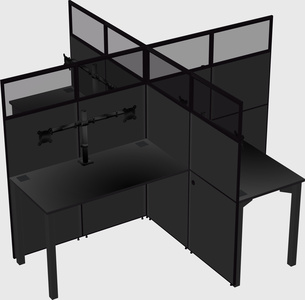 Quad office cubicles