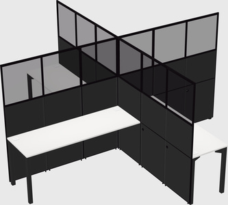Quad office cubicles