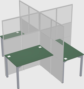 Quad office cubicles