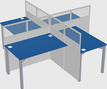 Quad office cubicles