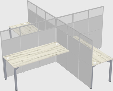 Quad office cubicles