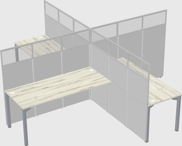 Quad office cubicles