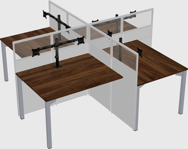 Quad office cubicles