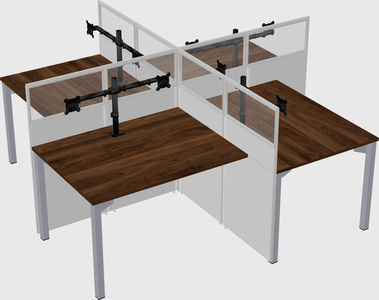 Quad office cubicles