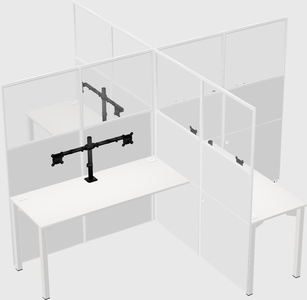Quad office cubicles