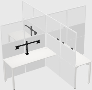 Quad office cubicles