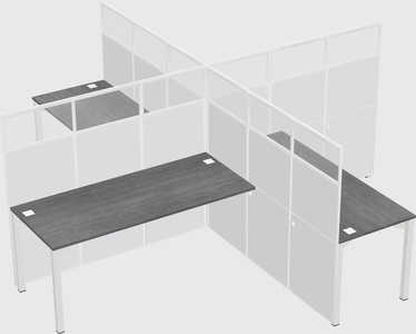 Quad office cubicles