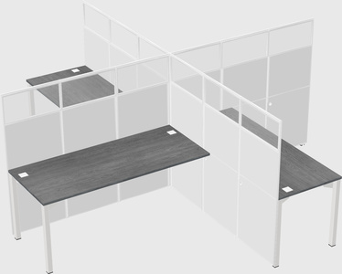 Quad office cubicles
