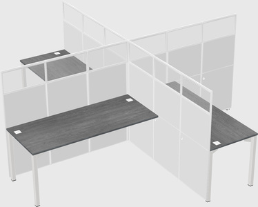 Quad office cubicles