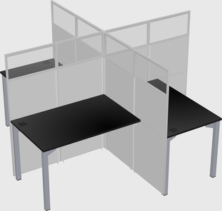 Quad office cubicles