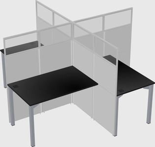 Quad office cubicles