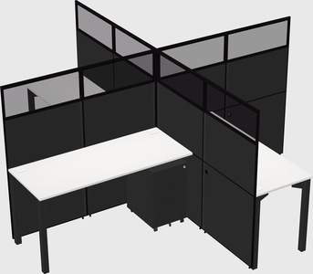 Quad office cubicles