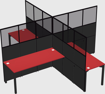 Quad office cubicles