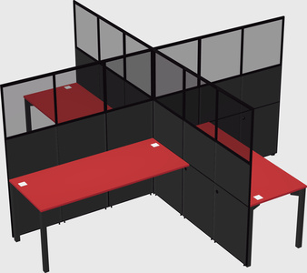 Quad office cubicles