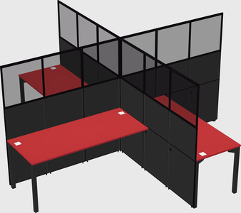 Quad office cubicles