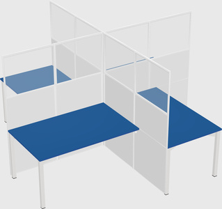 Quad office cubicles