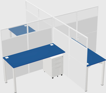 Quad office cubicles