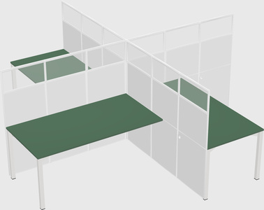 Quad office cubicles