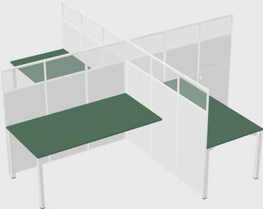 Quad office cubicles