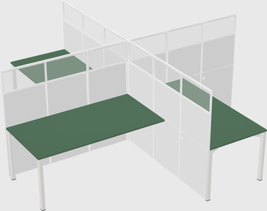 Quad office cubicles