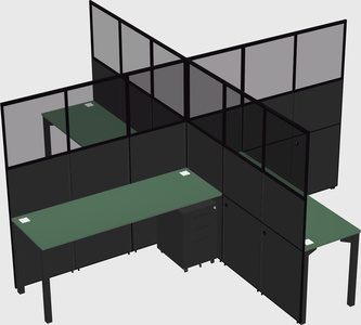 Quad office cubicles