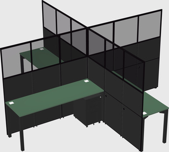 Quad office cubicles