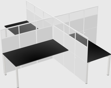 Quad office cubicles