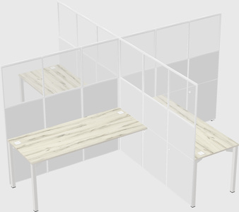 Quad office cubicles