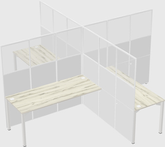 Quad office cubicles