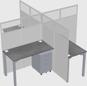 Quad office cubicles